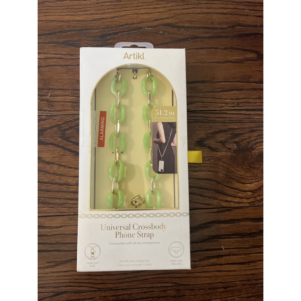 Artikl Universal Crossbody Phone Strap Lime Green Gold Chain Crossbody 51.2"